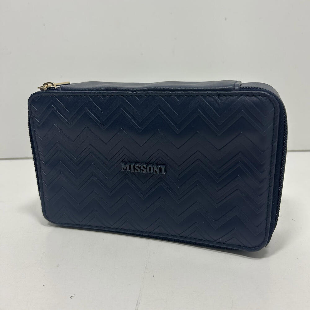 MISSONI Exclusively for Delta One Blue Toiletry Travel Bag Case